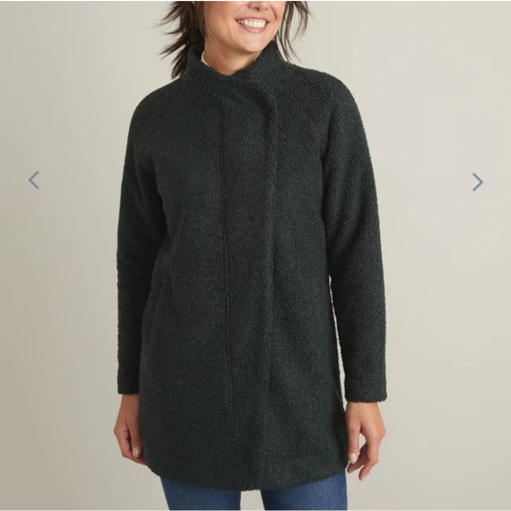 MARINE layer Stephanie Cocoon Coat in Green Gables